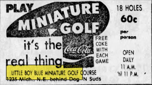 Little Boy Blue Miniature Golf - Aug 30 1973 Ad